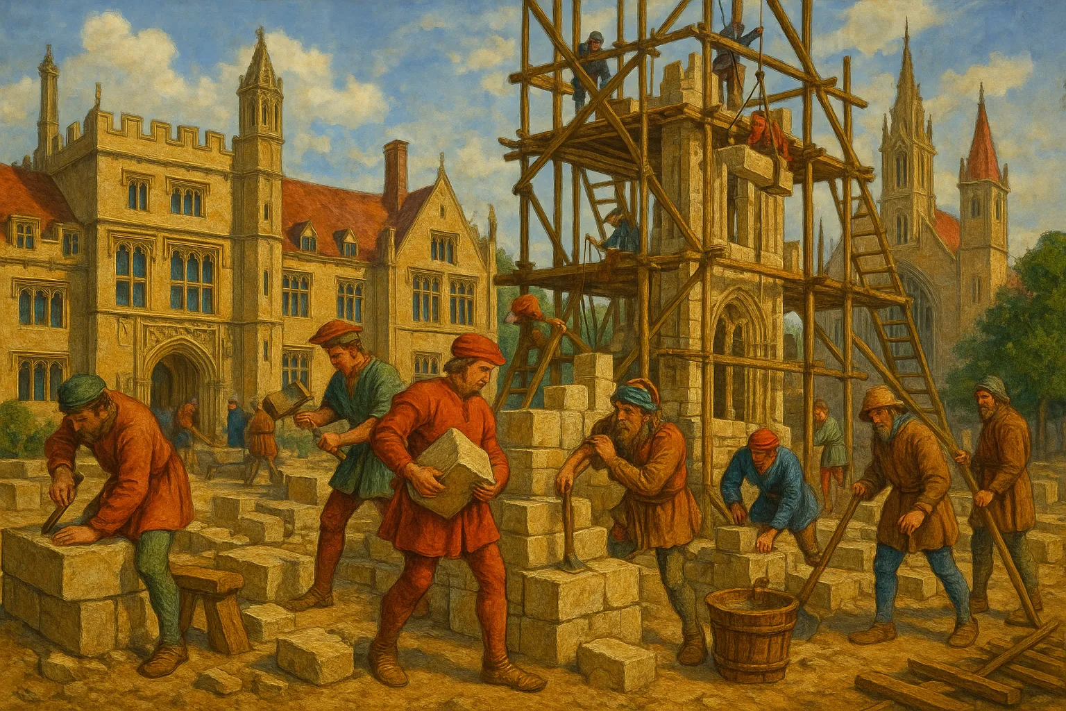 Le collège en construction
