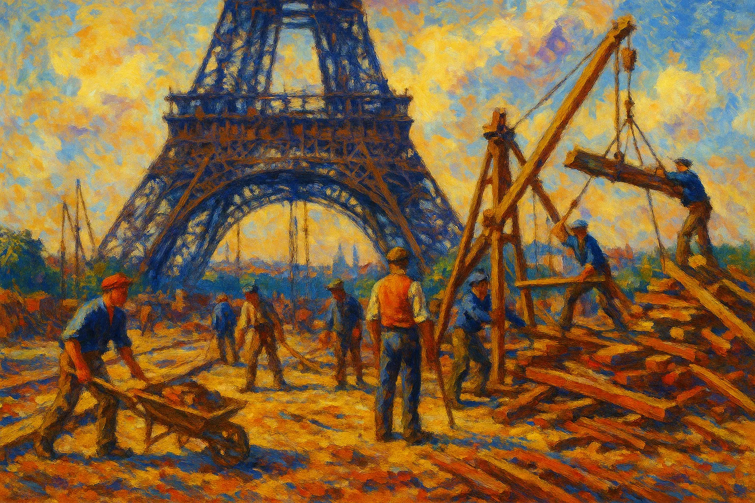 La construction de la tour