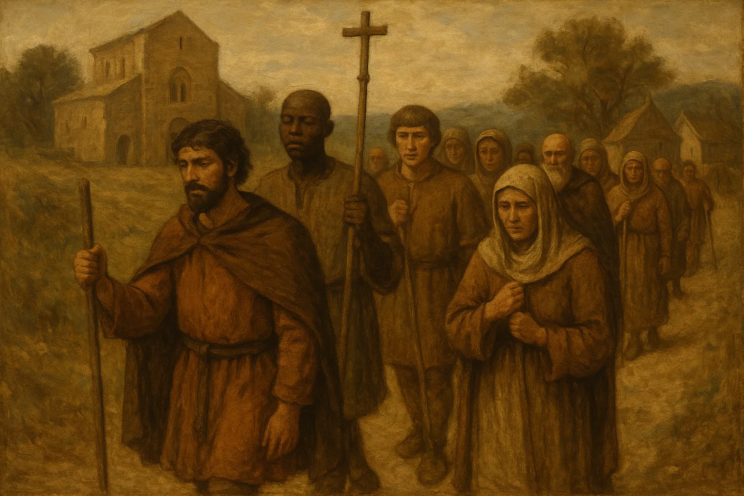 Les pèlerins arrivent